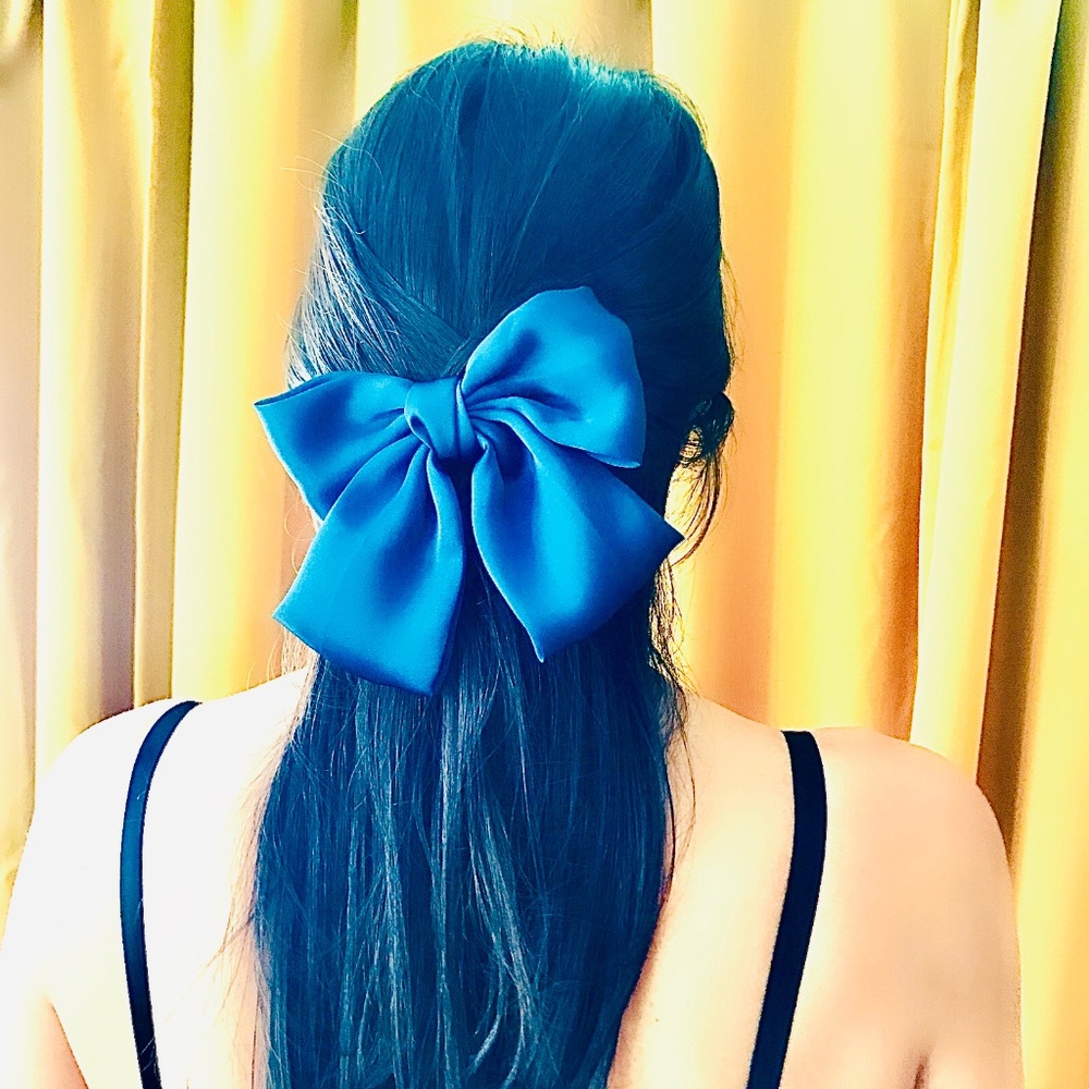 New! Handmade Silky Bow Hair Clip